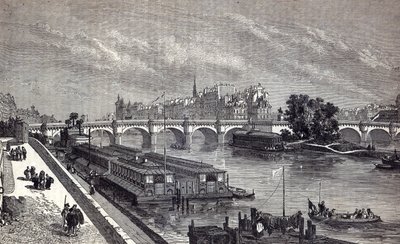 París Moderno: El Pont Neuf, 1845 de English School